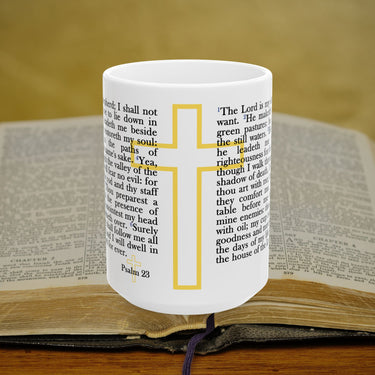 Psalm 23 Full Text - 15oz Coffee Mug
